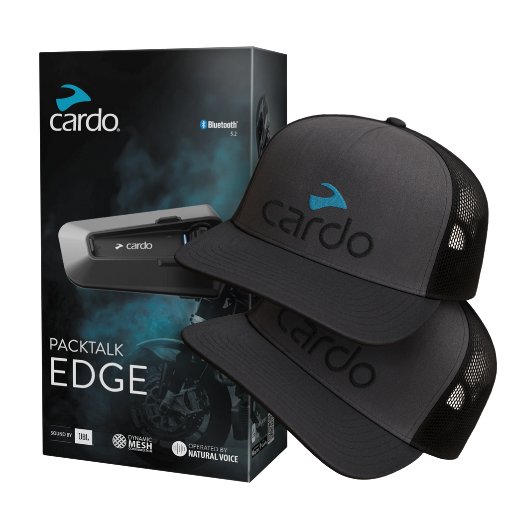 Packtalk Edge + 2 Cardo Caps Bundle | Cardo Systems