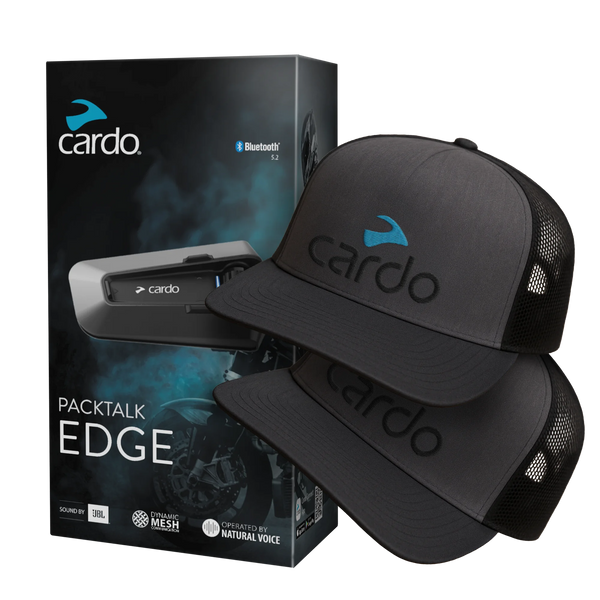 Packtalk Edge + 2 Cardo Caps Bundle | Cardo Systems