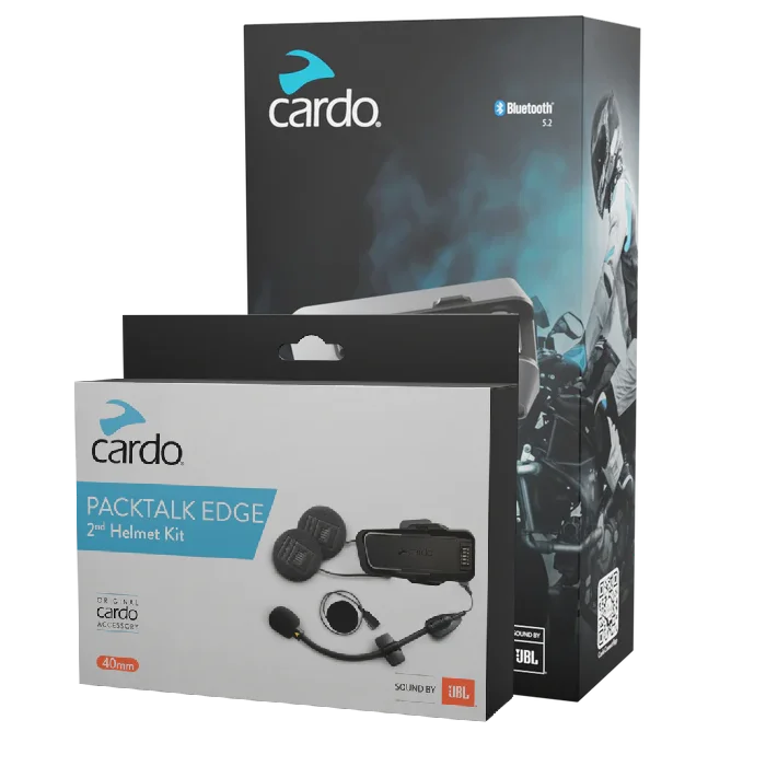 Packtalk Edge + 2nd Helmet Kit: One Unit, Two Helmets | Cardo Systems